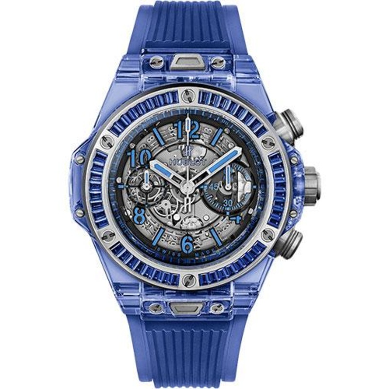 Hublot Big Bang Unico Blue Sapphire Baguettes Watch-411.JL.4809.RT.1901