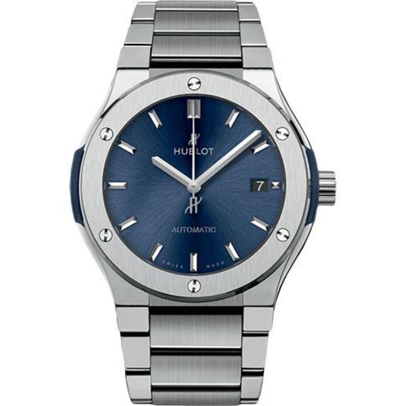 Hublot Classic Fusion Blue Titanium Bracelet Watch-510.NX.7170.NX