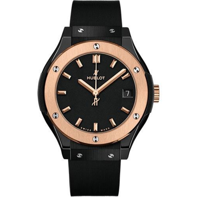 Hublot Classic Fusion Ceramic King Gold Watch – 33 mm – Black Lacquered Dial-581.CO.1181.RX