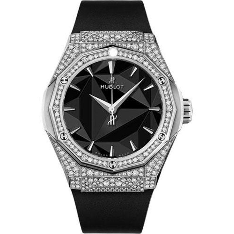 Hublot Classic Fusion Orlinski Titanium Pave Watch – 40 mm – Black Dial-550.NS.1800.RX.1604.ORL19