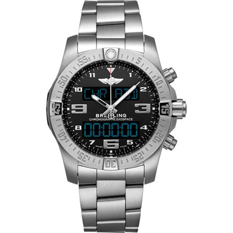 Breitling Exospace B55 Watch – Titanium – Black Dial – Metal Bracelet – EB5510H11B1E1