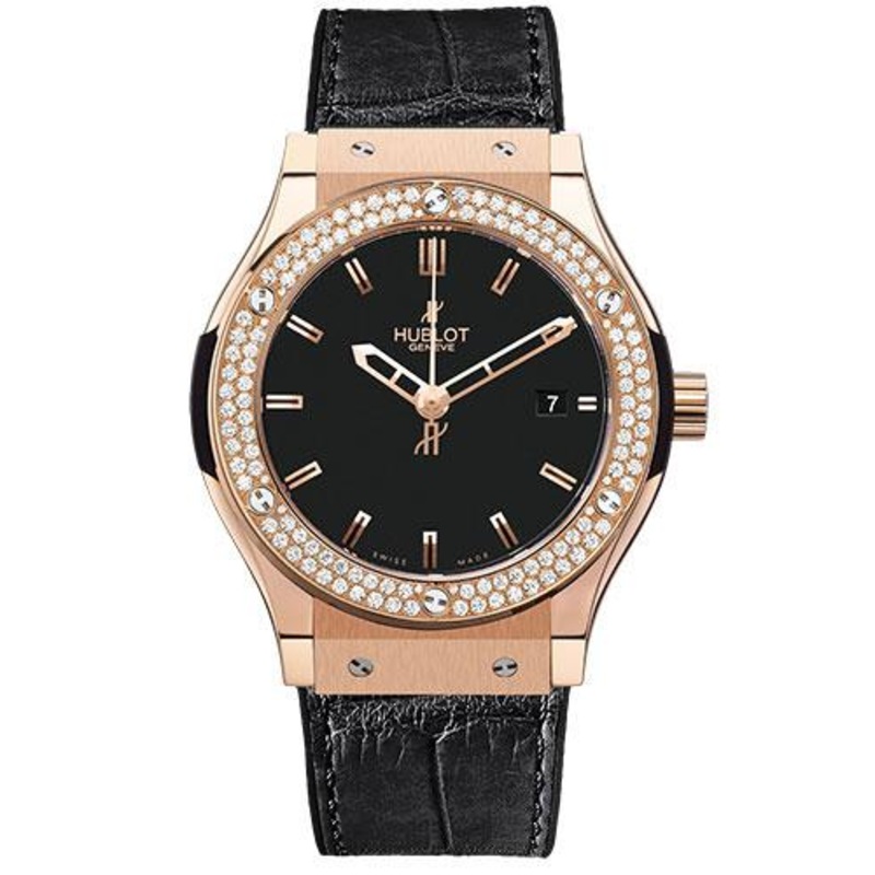 Hublot Classic Fusion Gold Diamonds Watch-561.PX.1180.LR.1104