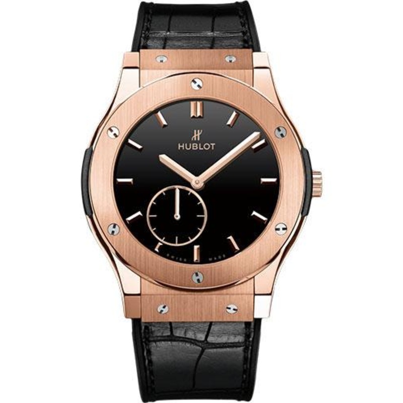 Hublot Classic Fusion Ultra-Thin King Gold Black Shiny Dial Watch-515.OX.1280.LR