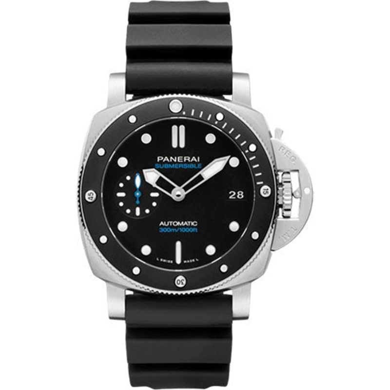 Panerai Luminor Submersible 42mm Watch – Black Dial – Black Rubber Strap – PAM00683