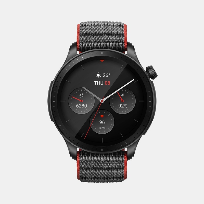 Amazfit Unisex Processor Racetrack Grey Dial Amoled Nylon Watch GTR 4 GREY