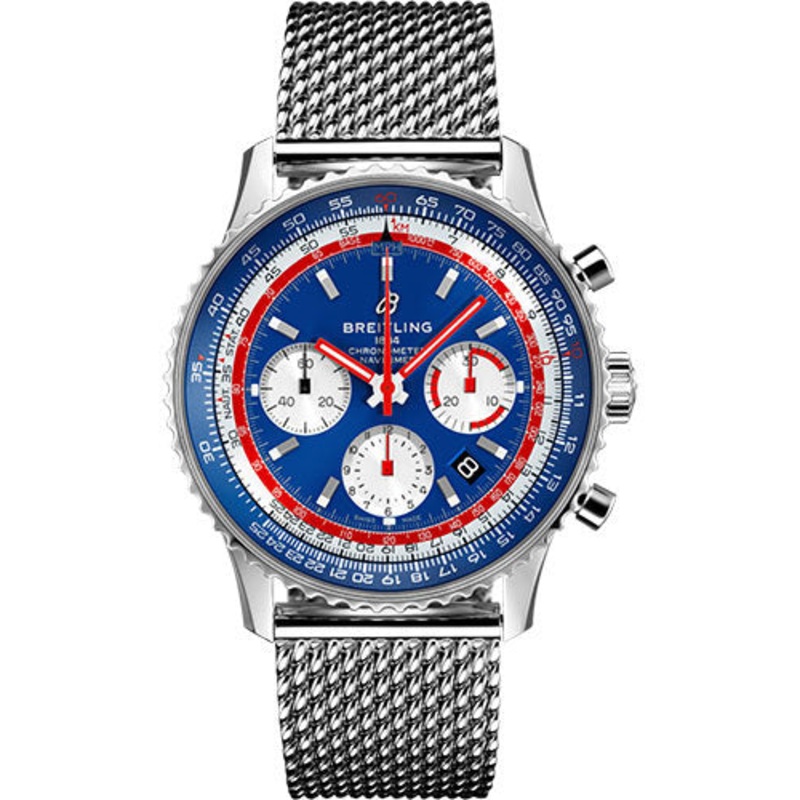 Breitling Navitimer B01 Chronograph 43 Pan Am Watch – Steel – Blue Dial – Steel Bracelet – AB01212B1C1A1