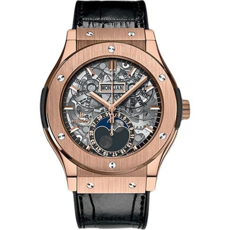 Hublot Classic Fusion Aerofusion Moonphase King Gold Watch-517.OX.0180.LR