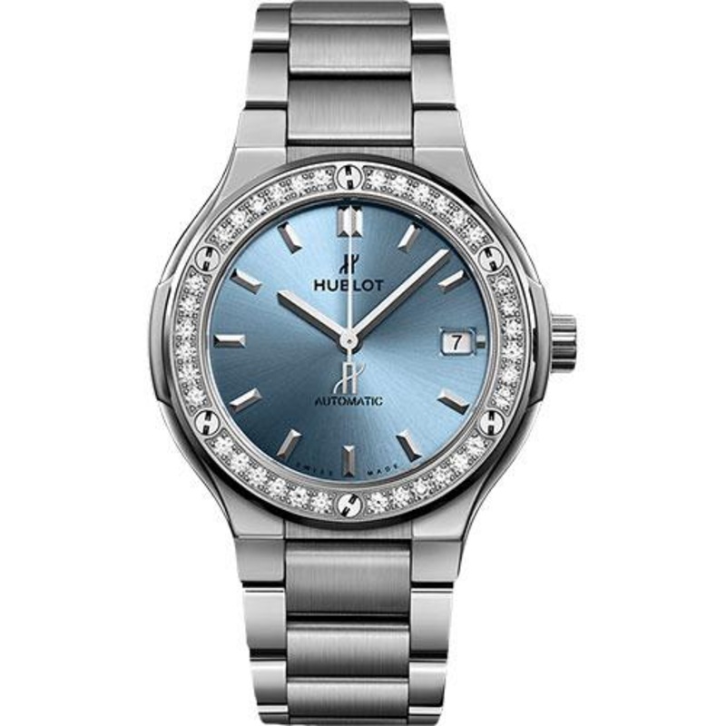 Hublot Classic Fusion Titanium Light Blue Watch-568.NX.891L.NX.1204