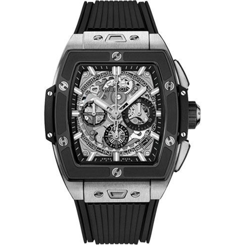 Hublot Spirit of Big Bang Titanium Ceramic Watch – 42 mm – Sapphire Dial – Black Rubber Strap-642.NM.0170.RX