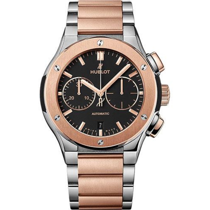Hublot Classic Fusion Chronograph Titanium King Gold Bracelet Watch – 45 mm – Black Dial-520.NO.1180.NO