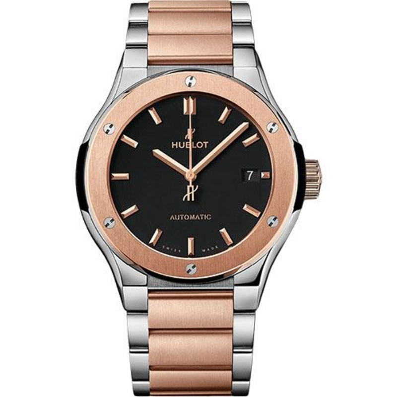 Hublot Classic Fusion Titanium King Gold Bracelet Watch – 45 mm – Black Dial-510.NO.1180.NO