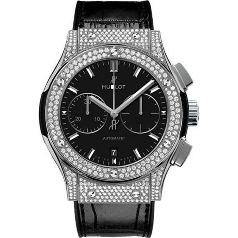 Hublot Classic Fusion Chronograph Titanium Pave’ Watch-521.NX.1171.LR.1704