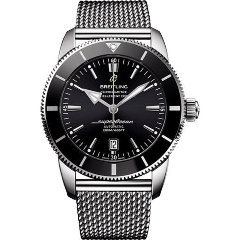 Breitling Superocean Heritage II B20 Automatic 46 Watch – Steel Case – Volcano Black Dial – Steel Ocean Classic Bracelet – AB2020121B1A1