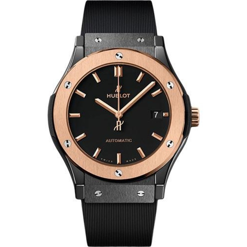 Hublot Classic Fusion Ceramic King Gold Watch – 45 mm – Black Lacquered Dial-511.CO.1181.RX