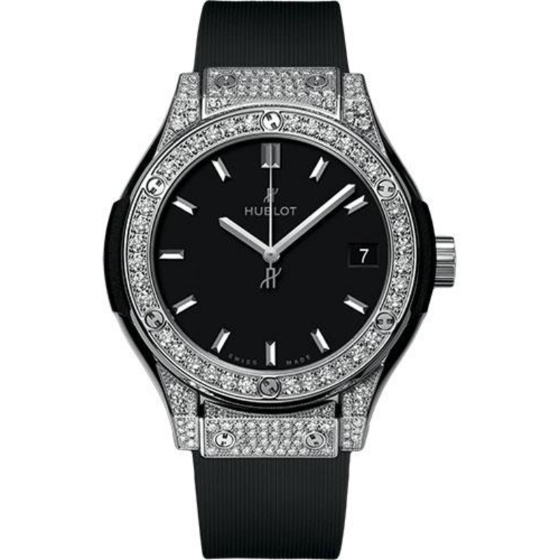 Hublot Classic Fusion Titanium Pave Watch-581.NX.1171.RX.1704