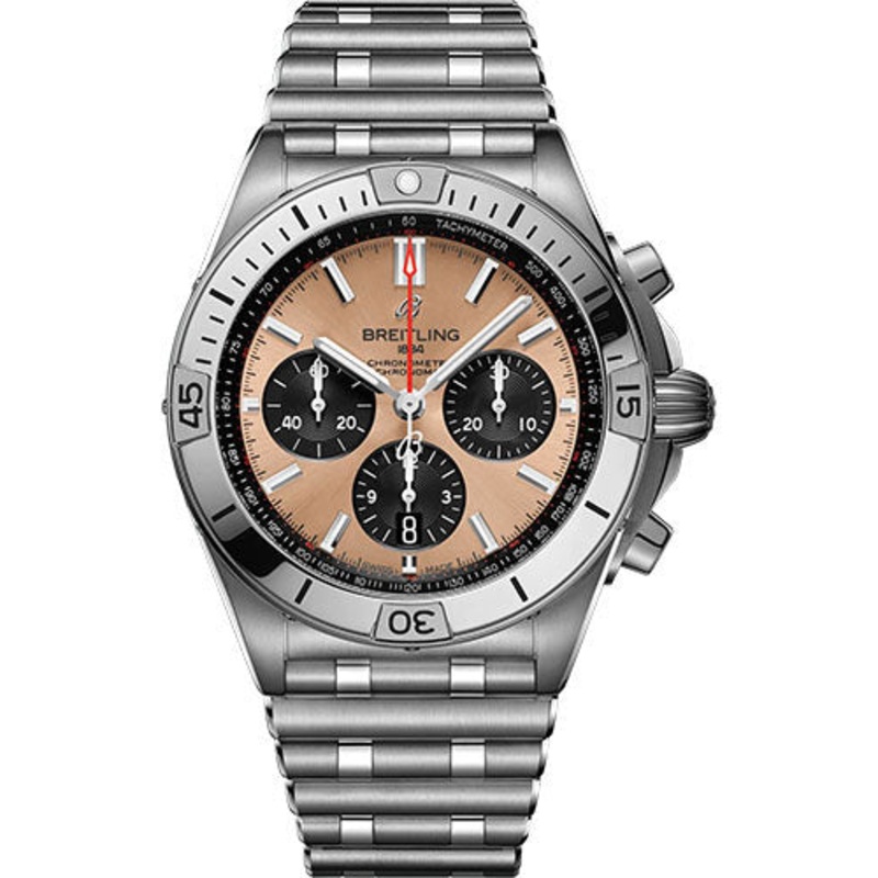 Breitling Chronomat B01 42 Watch – Stainless Steel – Copper Dial – Metal Bracelet – AB0134101K1A1
