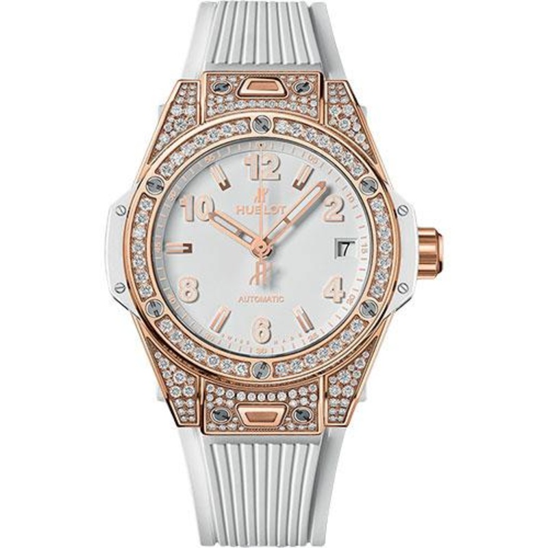 Hublot Big Bang One Click King Gold White Pave Watch – 39 mm – White Dial-465.OE.2080.RW.1604