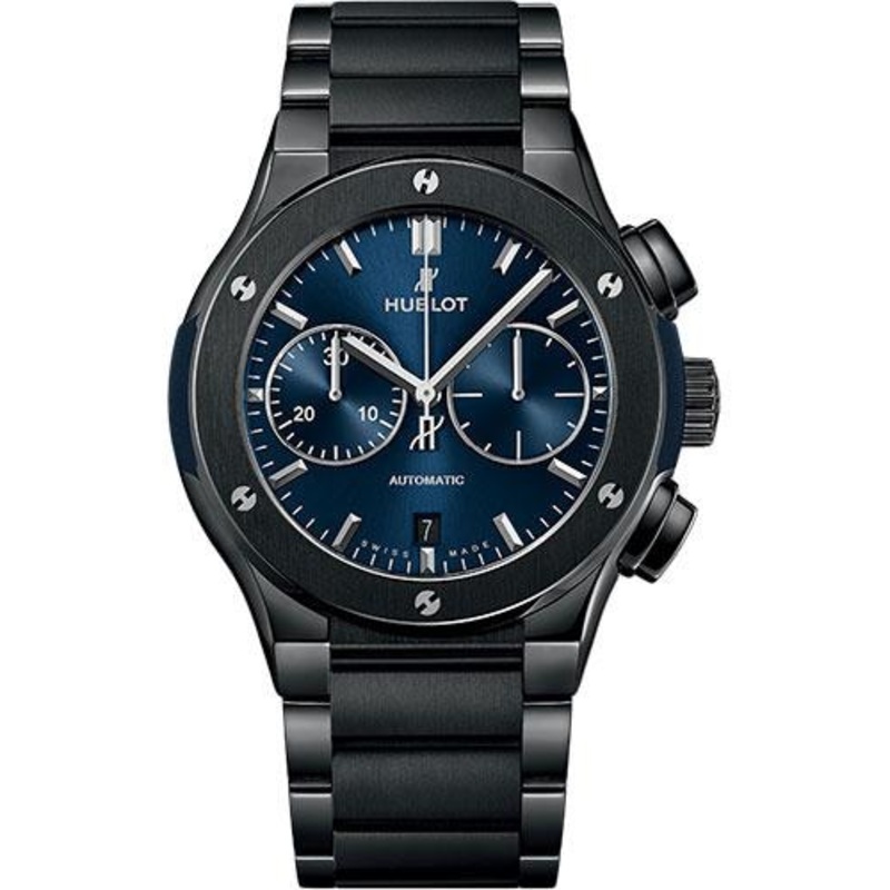 Hublot Classic Fusion Chronograph Ceramic Blue Bracelet Watch-520.CM.7170.CM