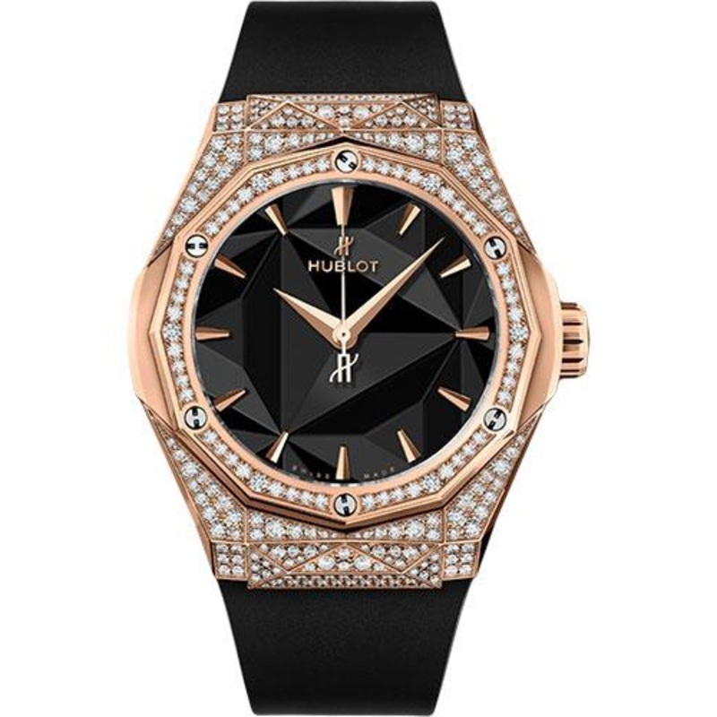 Hublot Classic Fusion Orlinski King Gold Pave Watch – 40 mm – Black Dial-550.OS.1800.RX.1604.ORL19