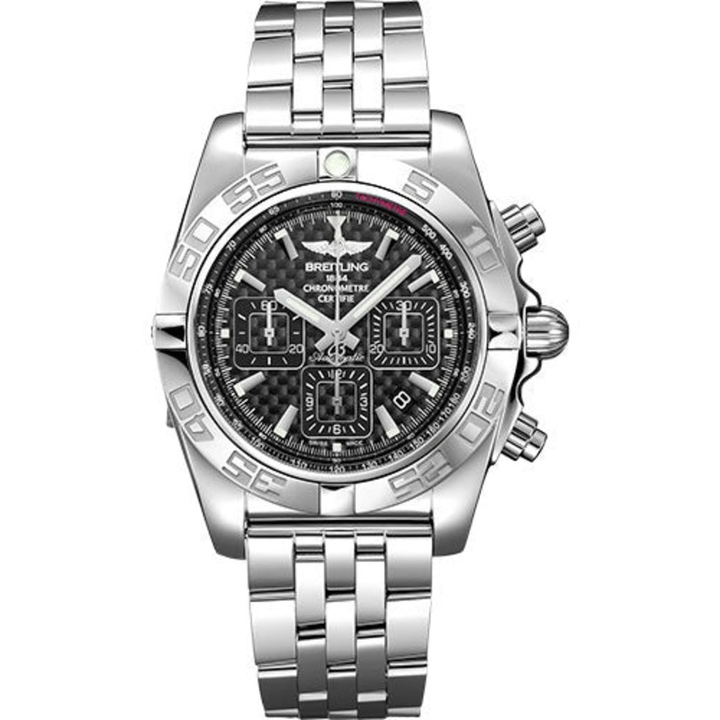 Breitling Chronomat 44 Watch – Steel polished – Carbon Dial – Steel Bracelet – AB0110121B2A1