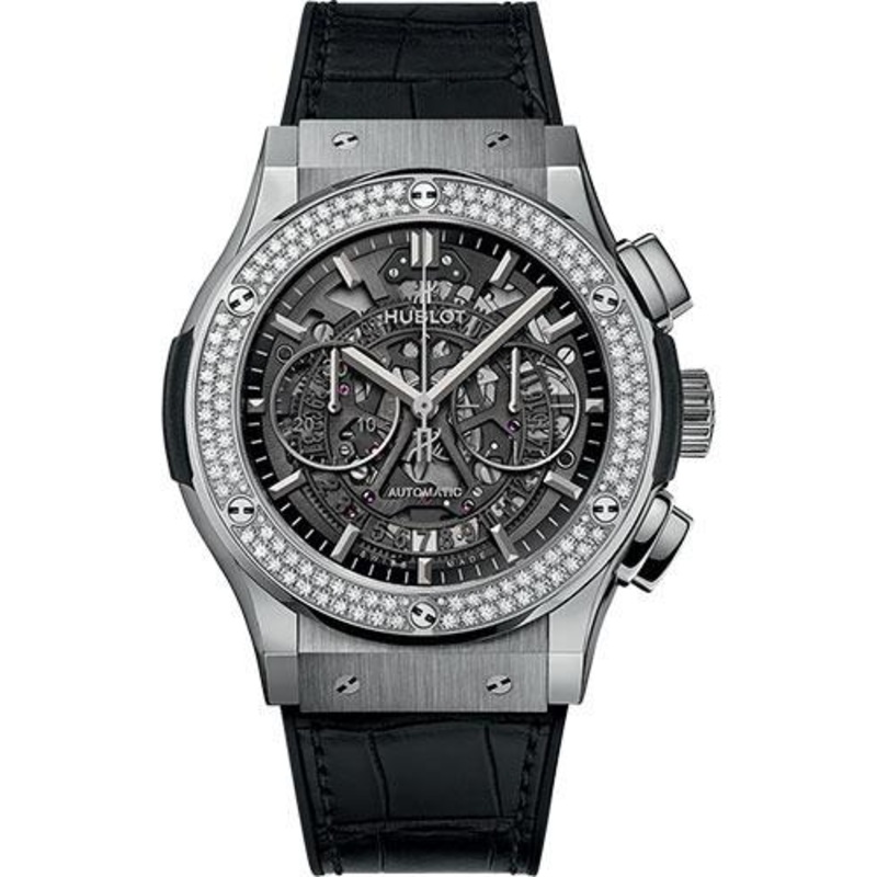 Hublot Classic Fusion Aerofusion Titanium Diamonds Watch – 45 mm – Sapphire Dial-525.NX.0170.LR.1104