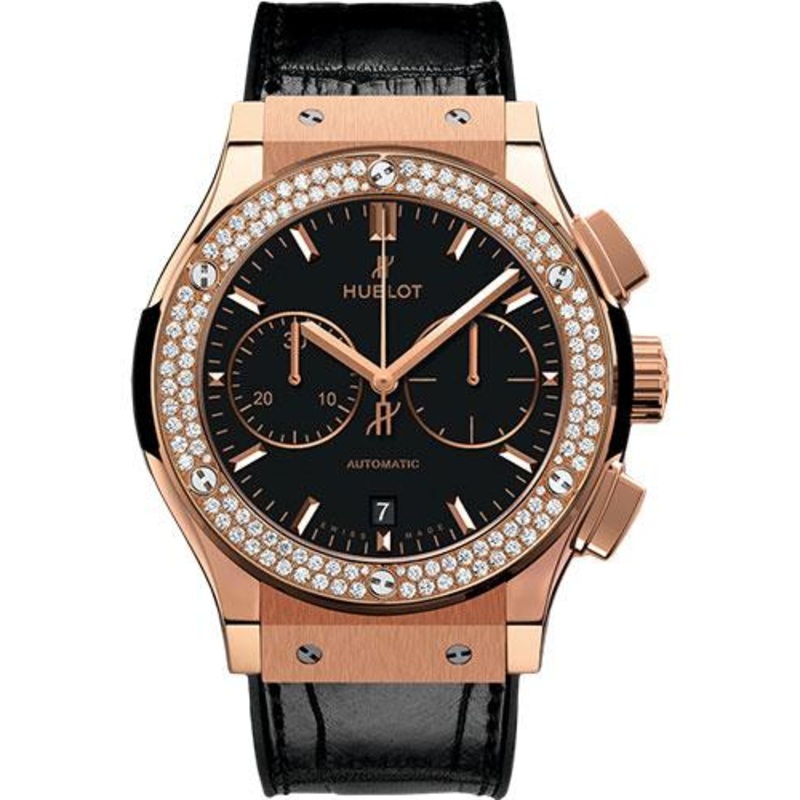 Hublot Classic Fusion Chronograph King Gold Diamond Watch-521.OX.1181.LR.1104