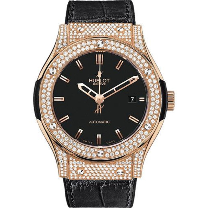 Hublot Classic Fusion Gold Diamonds Watch-565.PX.1180.LR.1704