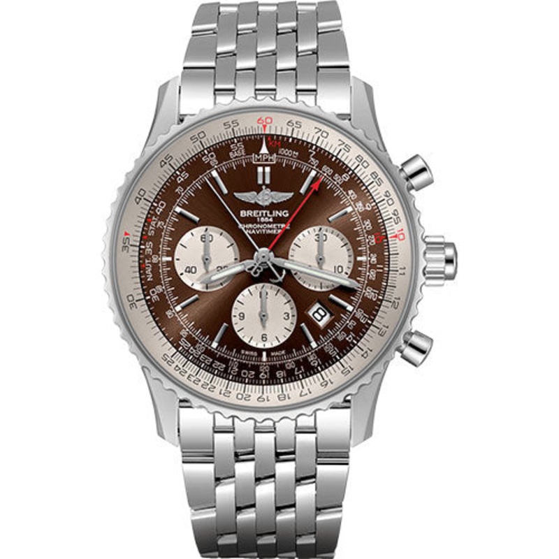Breitling Navitimer B03 Chronograph Rattrapante 45 Watch – Steel – Panamerican Bronze Dial – Steel Bracelet – AB0310211Q1A1
