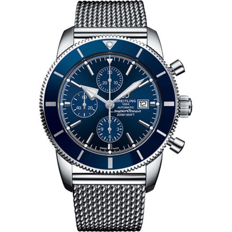 Breitling Superocean Heritage Chronograph 46 Watch – Steel – Gun Blue Dial – Steel Bracelet – A13312161C1A1