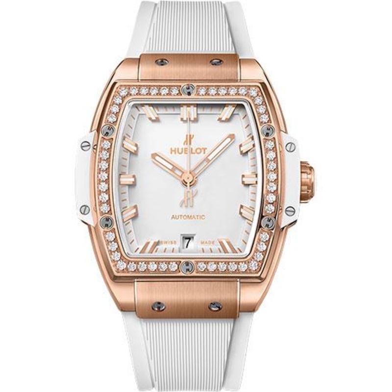Hublot Spirit Of Big Bang King Gold White Diamonds Watch – 39 mm – White Dial-665.OE.2080.RW.1204
