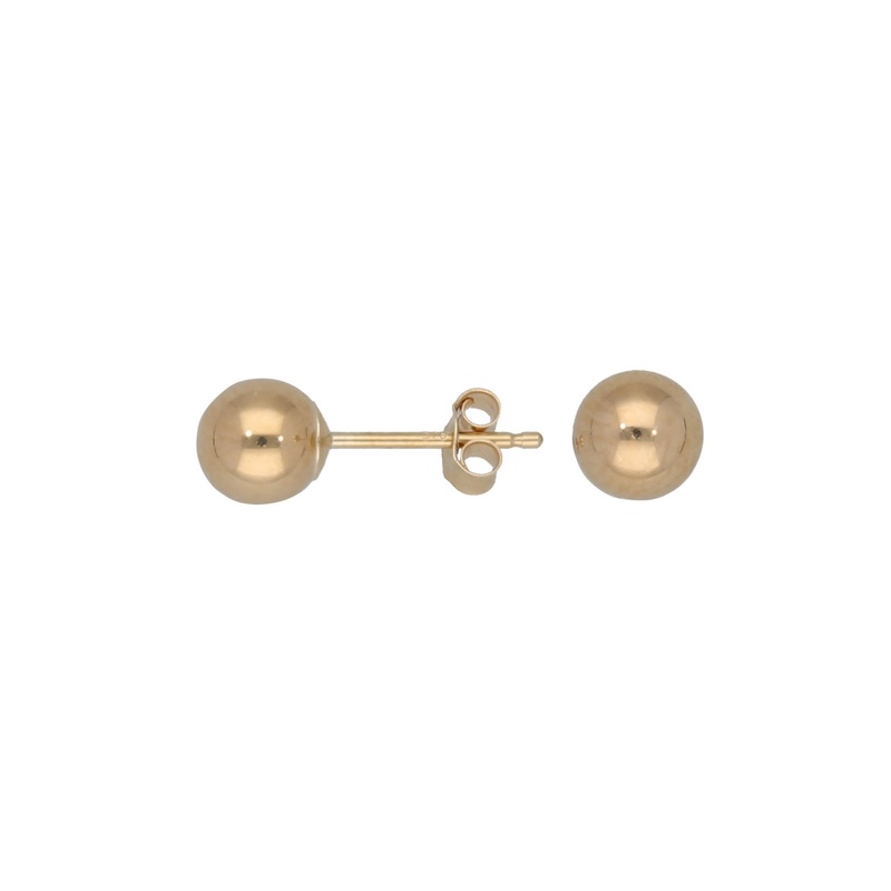 New 9ct Gold Plain Ball Stud Earrings