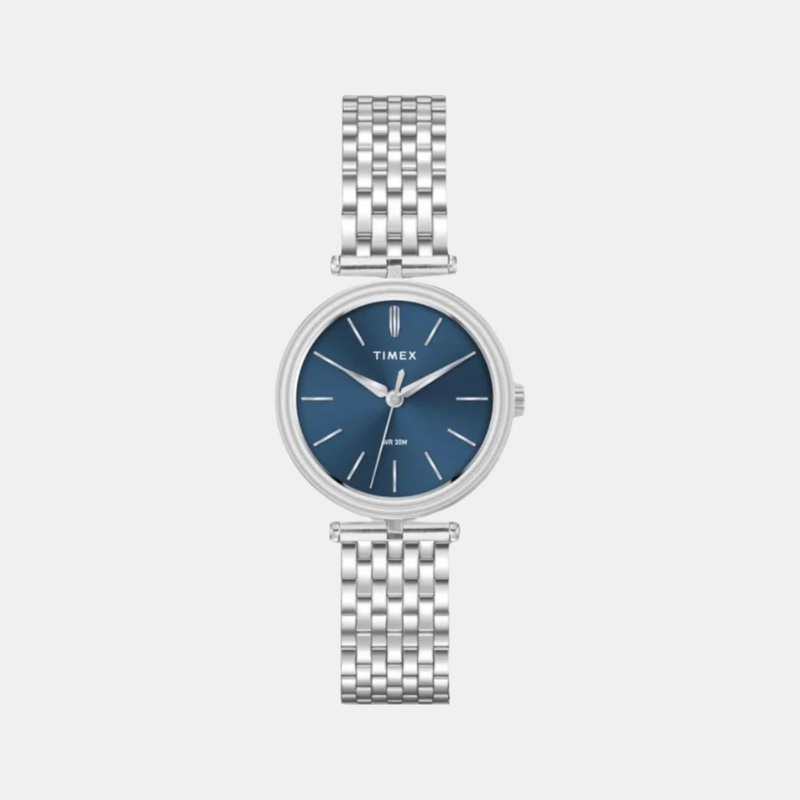 Timex Fashion Women Quartz Blue Dial Analog Stainless Steel Watch TWTL14000